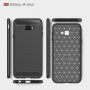 Etui plastikowe z teksturą szlifowaną do Samsung Galaxy J4 Plus - czerwone