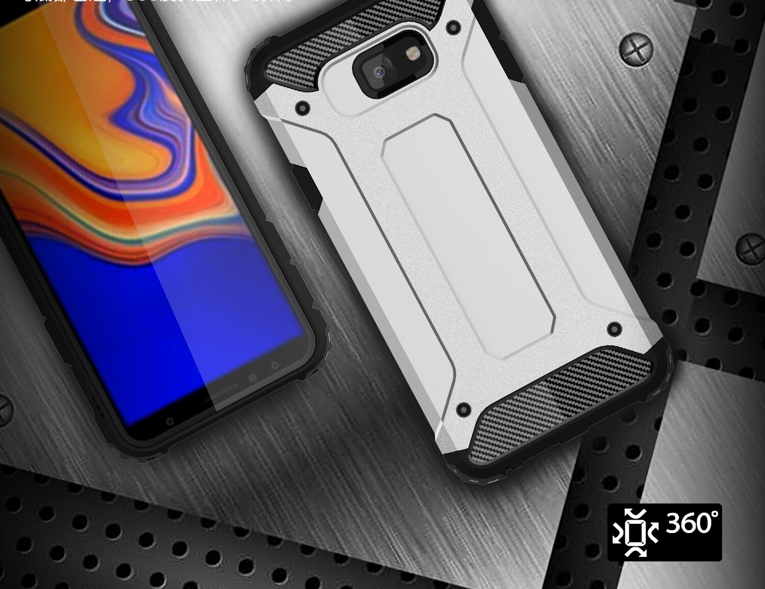 Super odporne etui Armor do Samsung Galaxy J4 Plus - złote