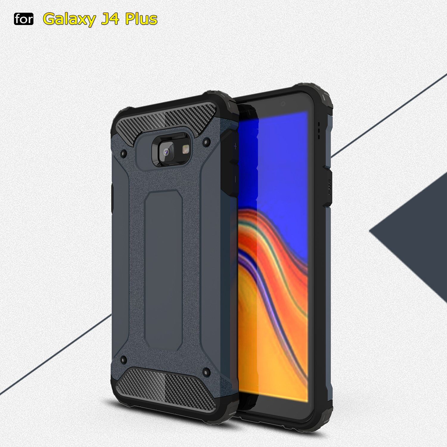 Super odporne etui Armor do Samsung Galaxy J4 Plus - złote