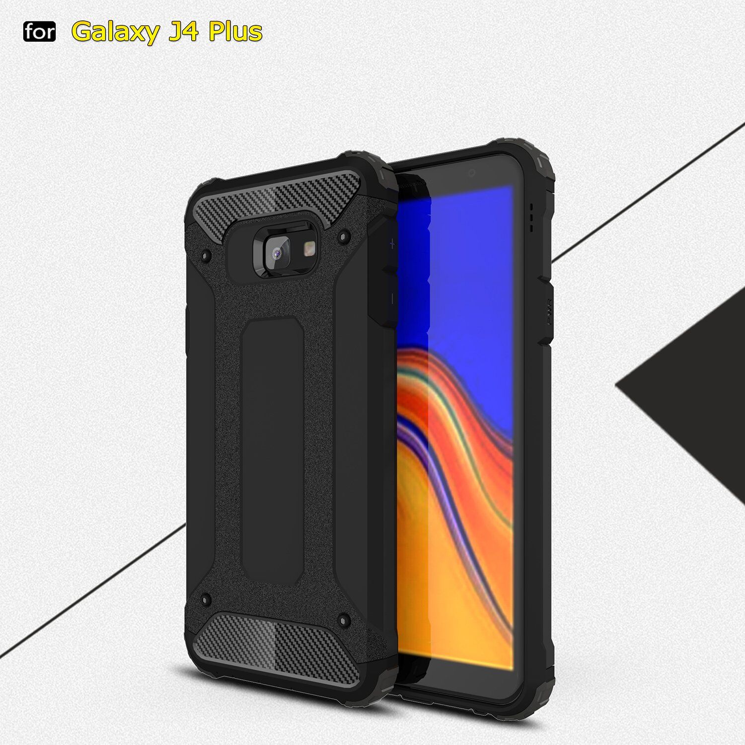 Super odporne etui Armor do Samsung Galaxy J4 Plus - złote
