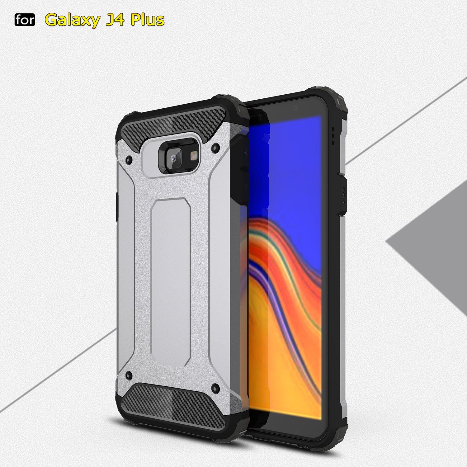 Super odporne etui Armor do Samsung Galaxy J4 Plus - złote