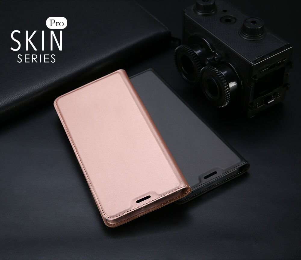 Dux Ducis Skin Pro pokrowiec flip do Samsung Galaxy J6 Plus - różowo-złoty