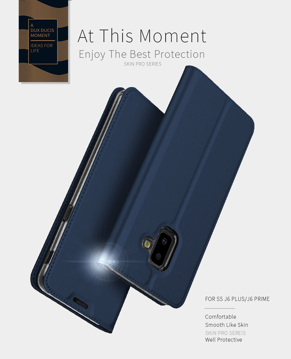 Dux Ducis Skin Pro pokrowiec flip do Samsung Galaxy J6 Plus - szary
