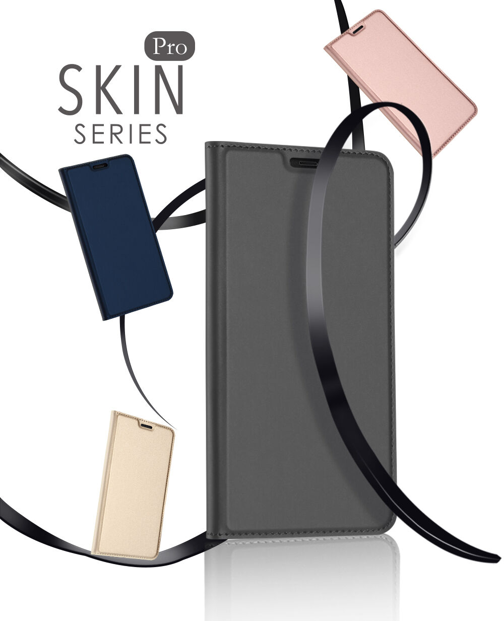 Dux Ducis Skin Pro pokrowiec flip do Samsung Galaxy J6 Plus - szary