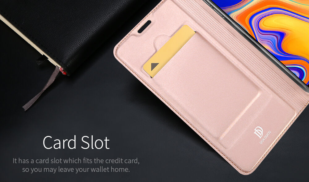Dux Ducis Skin Pro pokrowiec flip do Samsung Galaxy J4 Plus - różowo-złoty