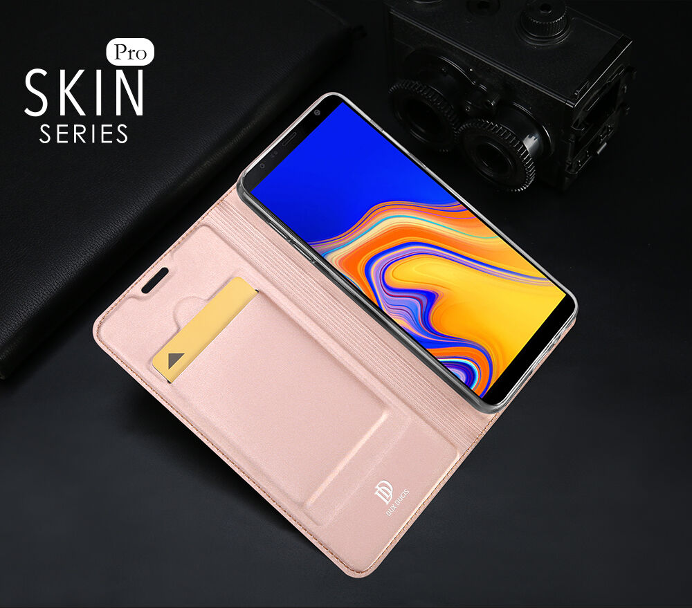 Dux Ducis Skin Pro pokrowiec flip do Samsung Galaxy J4 Plus - różowo-złoty