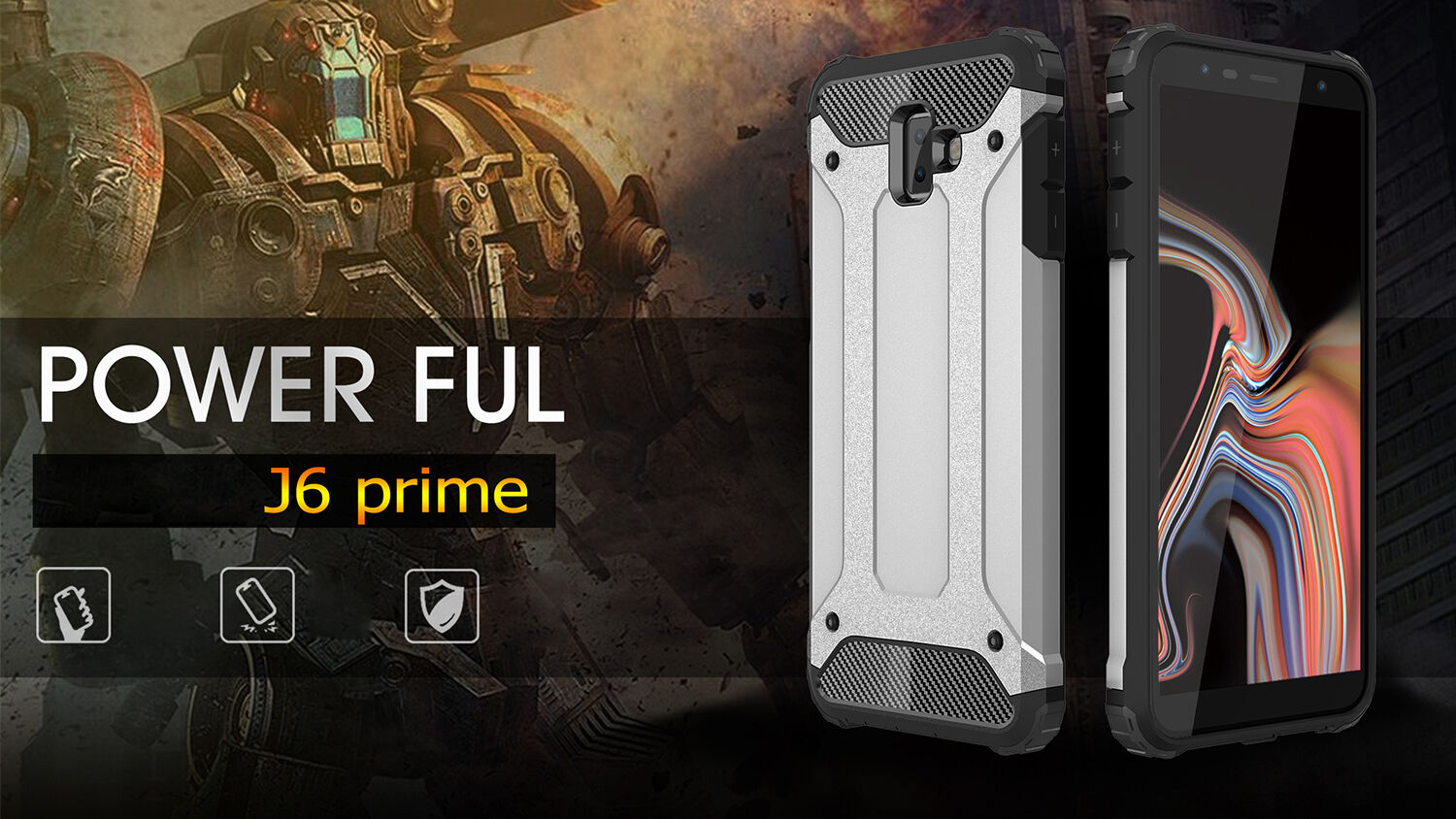 Super odporne etui Armor do Samsung Galaxy J6 Plus - złote