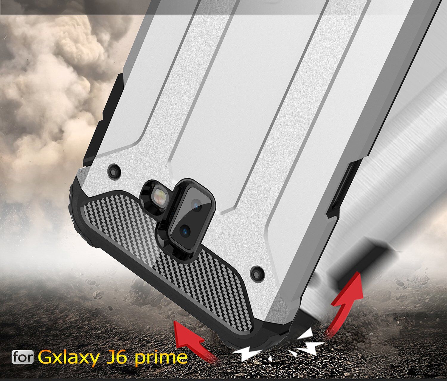 Super odporne etui Armor do Samsung Galaxy J6 Plus - złote