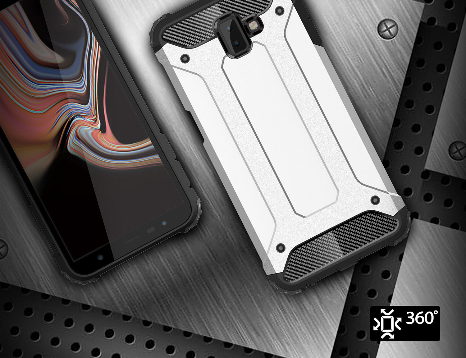 Super odporne etui Armor do Samsung Galaxy J6 Plus - złote