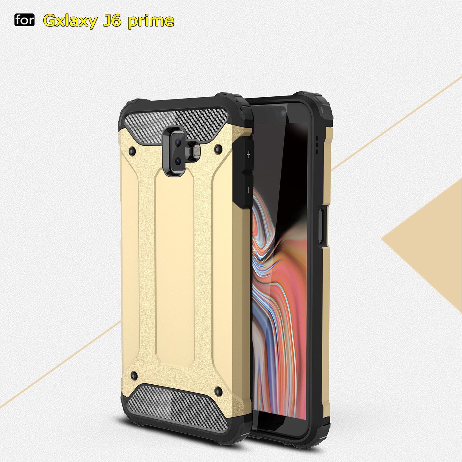 Super odporne etui Armor do Samsung Galaxy J6 Plus - złote