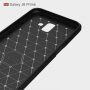 Etui plastikowe z teksturą szlifowaną do Samsung Galaxy J6 Plus - ciemnoniebieskie