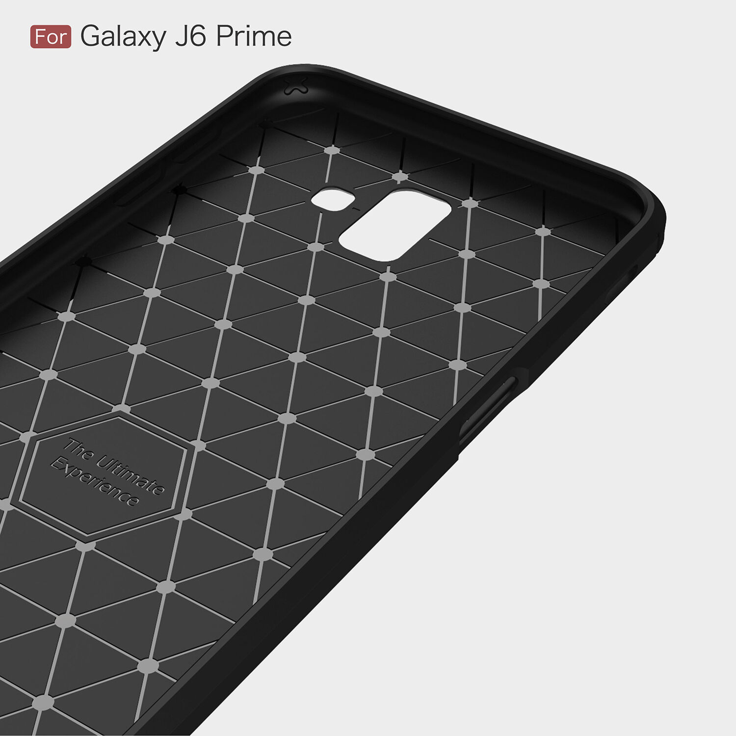 Etui plastikowe z teksturą szlifowaną do Samsung Galaxy J6 Plus - czarne