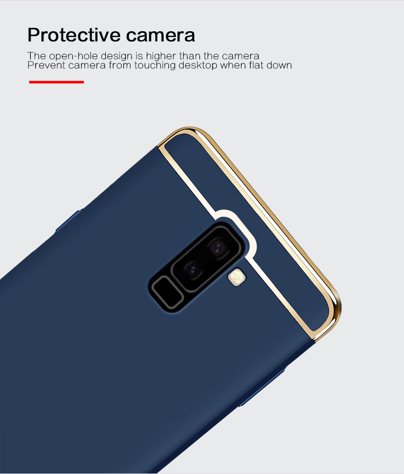 Mofi Guard etui plastikowe do Samsung Galaxy A6 Plus (2018) - różowo-złote