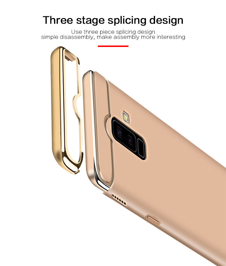 Mofi Guard etui plastikowe do Samsung Galaxy A6 Plus (2018) - różowo-złote