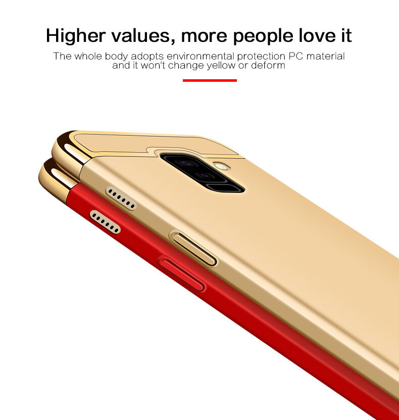 Mofi Guard etui plastikowe do Samsung Galaxy A6 Plus (2018) - różowo-złote