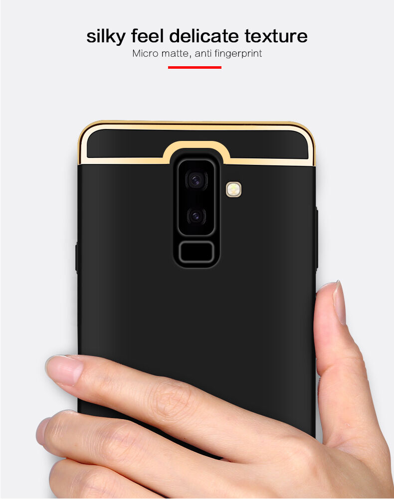 Mofi Guard etui plastikowe do Samsung Galaxy A6 Plus (2018) - różowo-złote