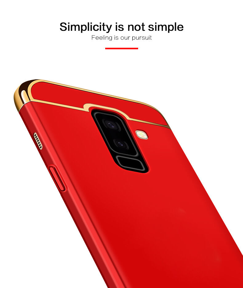 Mofi Guard etui plastikowe do Samsung Galaxy A6 Plus (2018) - różowo-złote