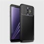 Ipaky etui plastikowe z teksturą karbonową do Samsung Galaxy A6 (2018) - brązowe