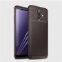 Ipaky etui plastikowe z teksturą karbonową do Samsung Galaxy A6 (2018) - ciemnoniebieskie