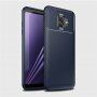 Ipaky etui plastikowe z teksturą karbonową do Samsung Galaxy A6 (2018) - czarne