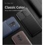 Ipaky etui plastikowe z teksturą karbonową do Samsung Galaxy A6 Plus (2018) - ciemnoniebieskie