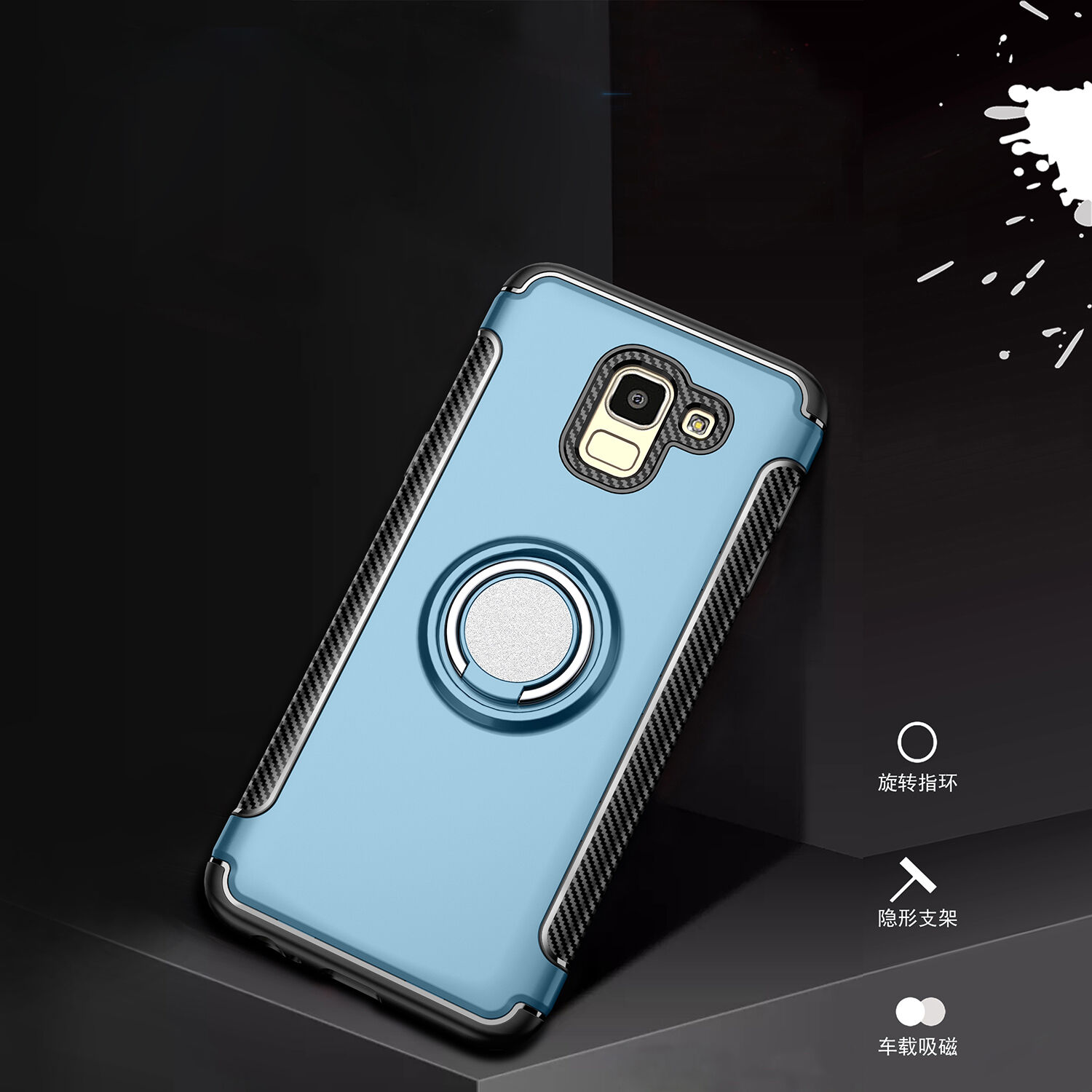 Etui odporne z uchwytem do Samsung Galaxy J6 (2018) - czerwone