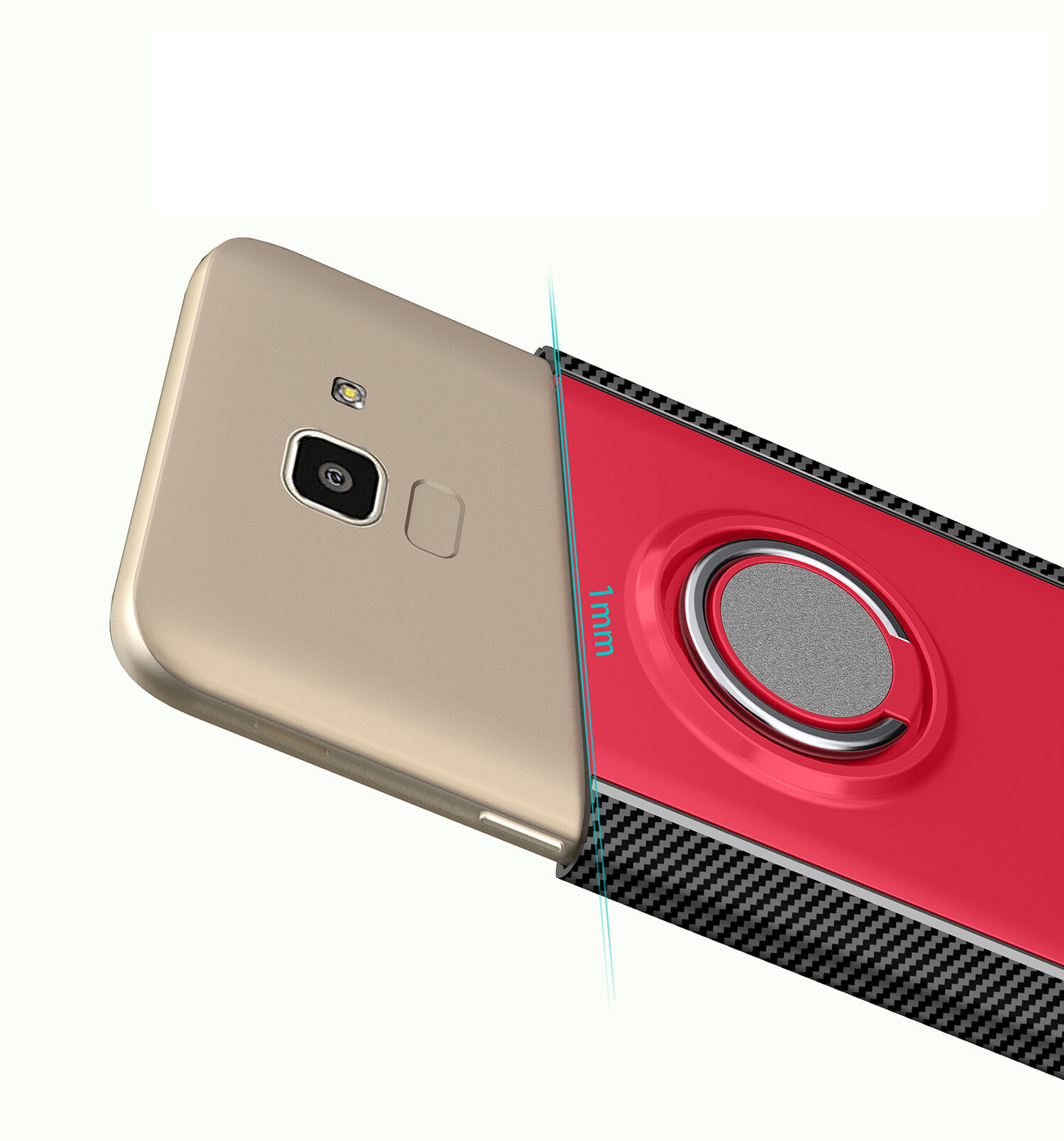 Etui odporne z uchwytem do Samsung Galaxy J6 (2018) - czerwone