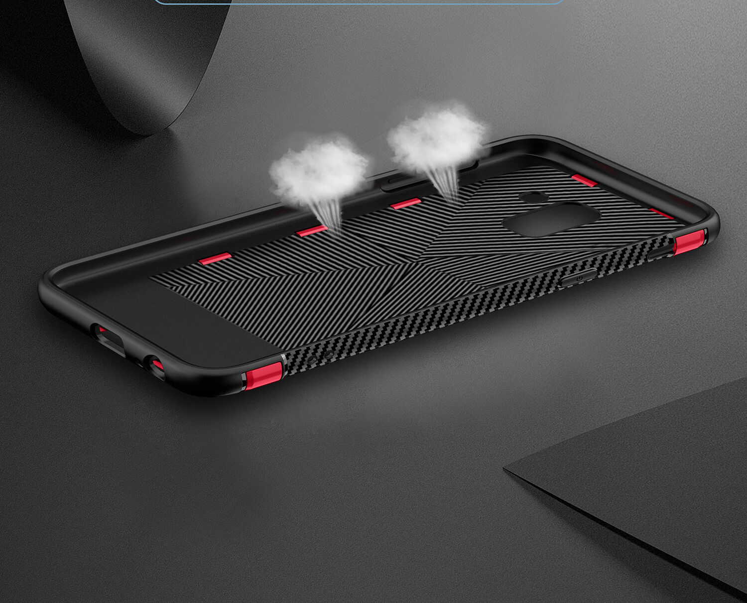 Etui odporne z uchwytem do Samsung Galaxy J6 (2018) - czerwone