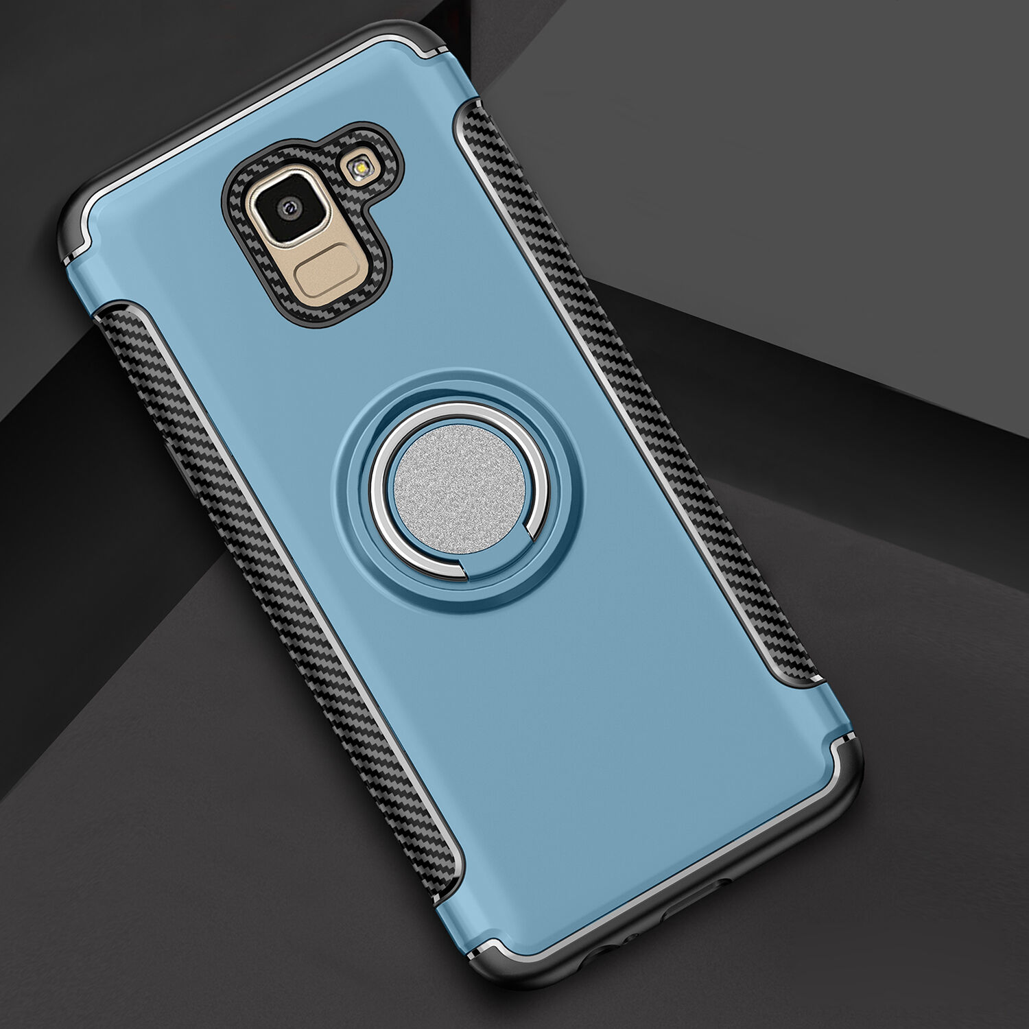 Etui odporne z uchwytem do Samsung Galaxy J6 (2018) - czerwone