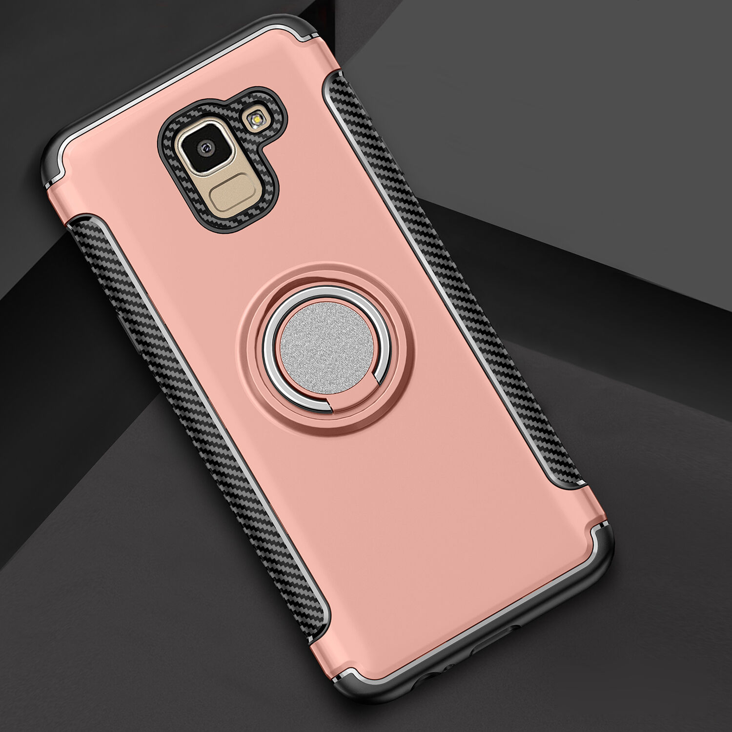 Etui odporne z uchwytem do Samsung Galaxy J6 (2018) - czerwone