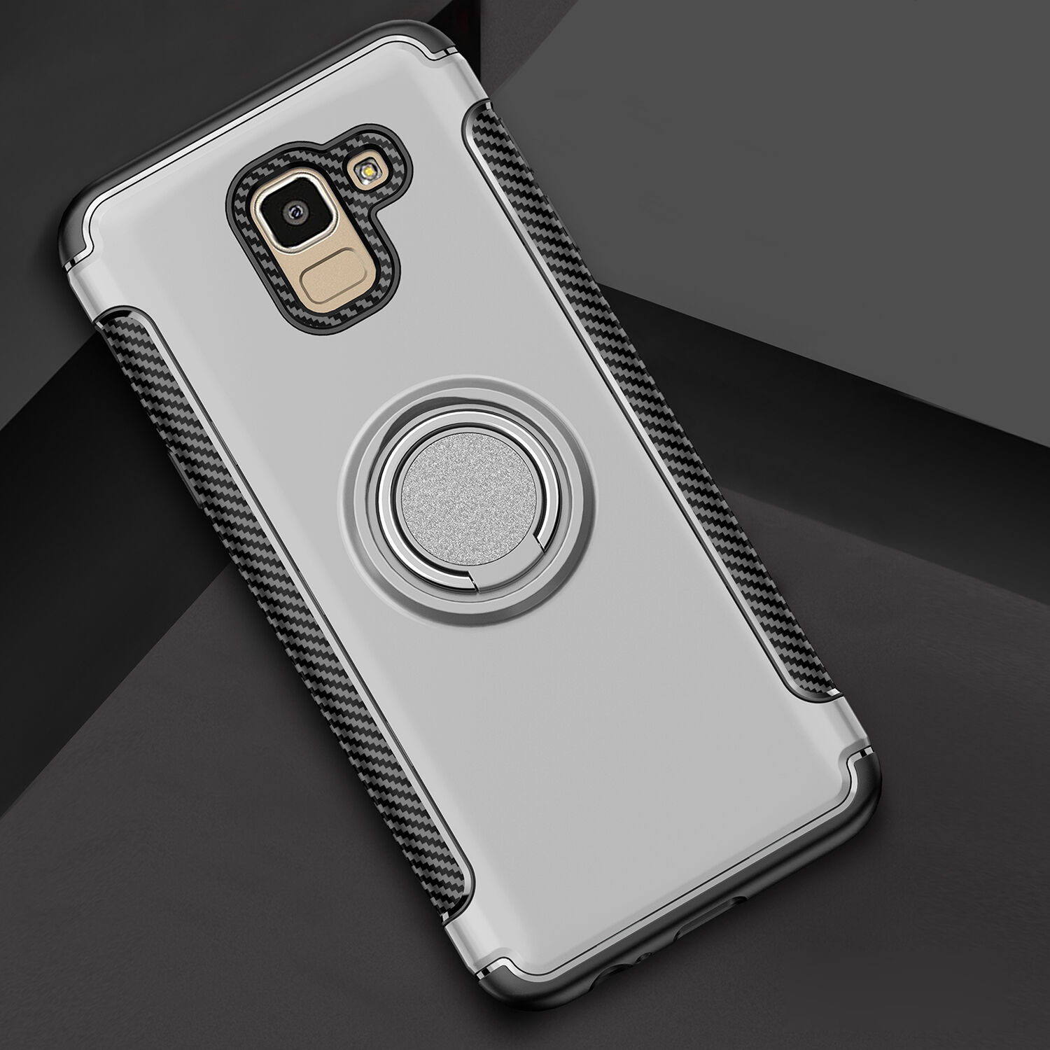 Etui odporne z uchwytem do Samsung Galaxy J6 (2018) - czerwone