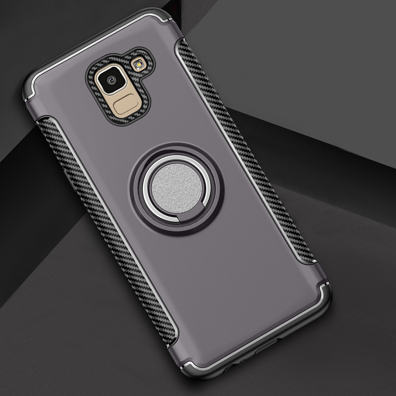 Etui odporne z uchwytem do Samsung Galaxy J6 (2018) - czerwone