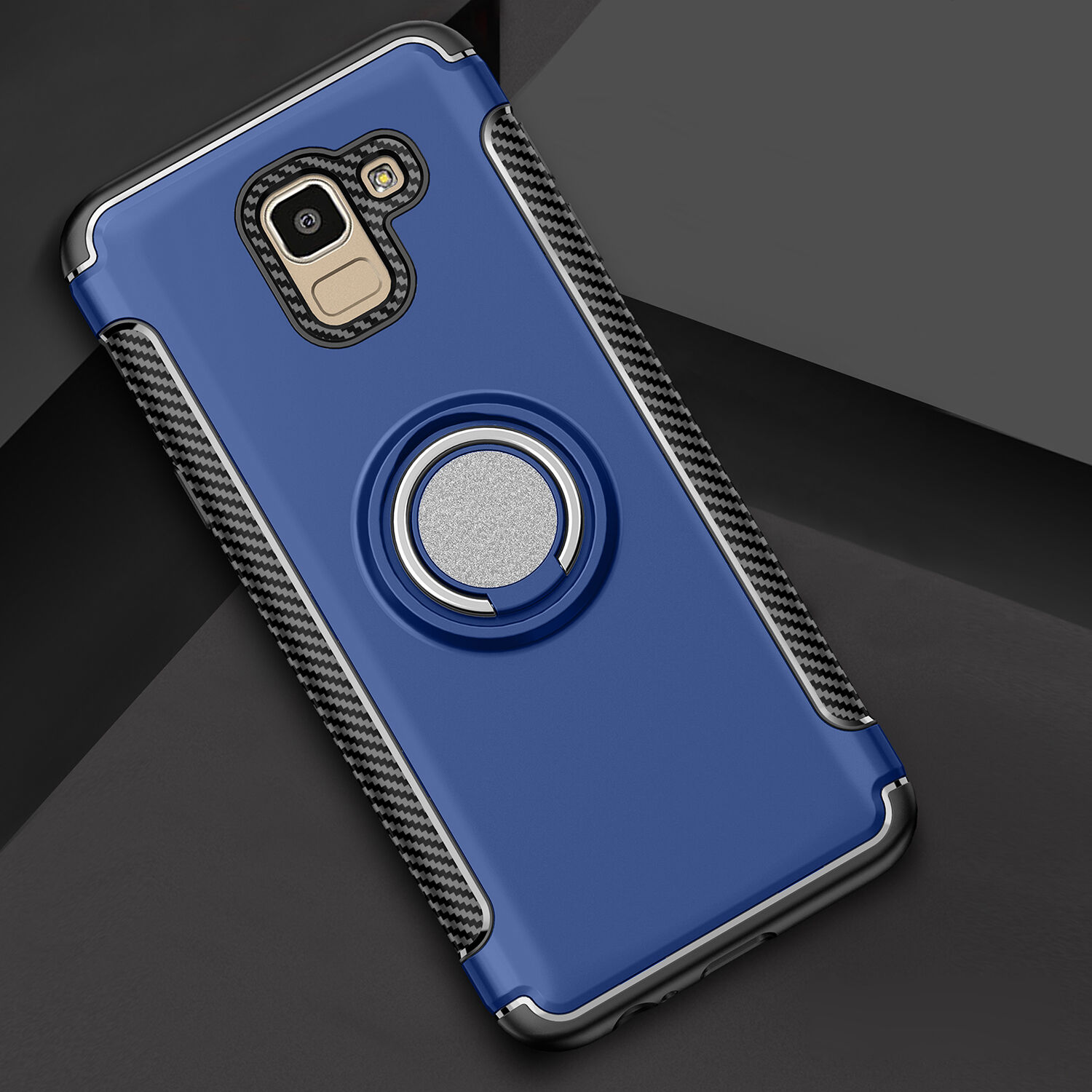 Etui odporne z uchwytem do Samsung Galaxy J6 (2018) - czerwone
