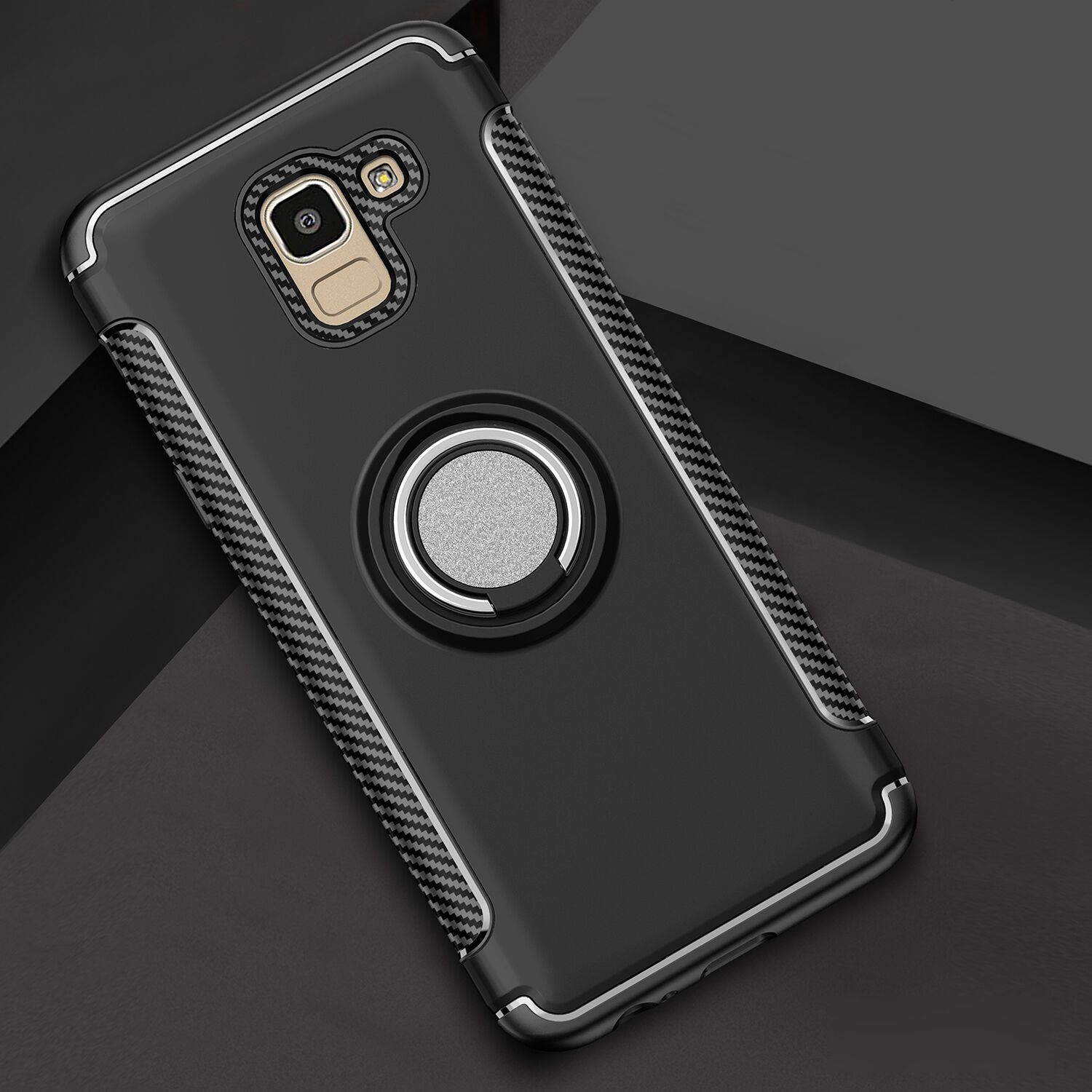 Etui odporne z uchwytem do Samsung Galaxy J6 (2018) - czerwone Etui odporne z uchwytem do Samsung Galaxy J6 (2018) - czerwone