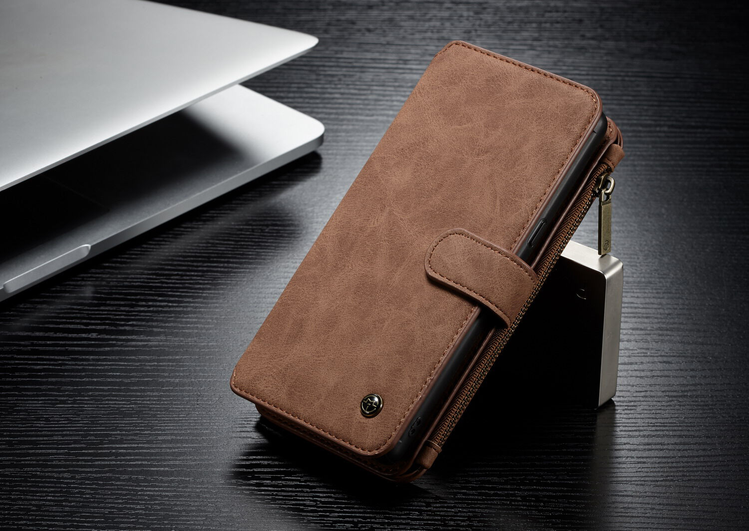 Caseme 2w1 pokrowiec portfelowy Samsung Galaxy Note 9 - brązowy