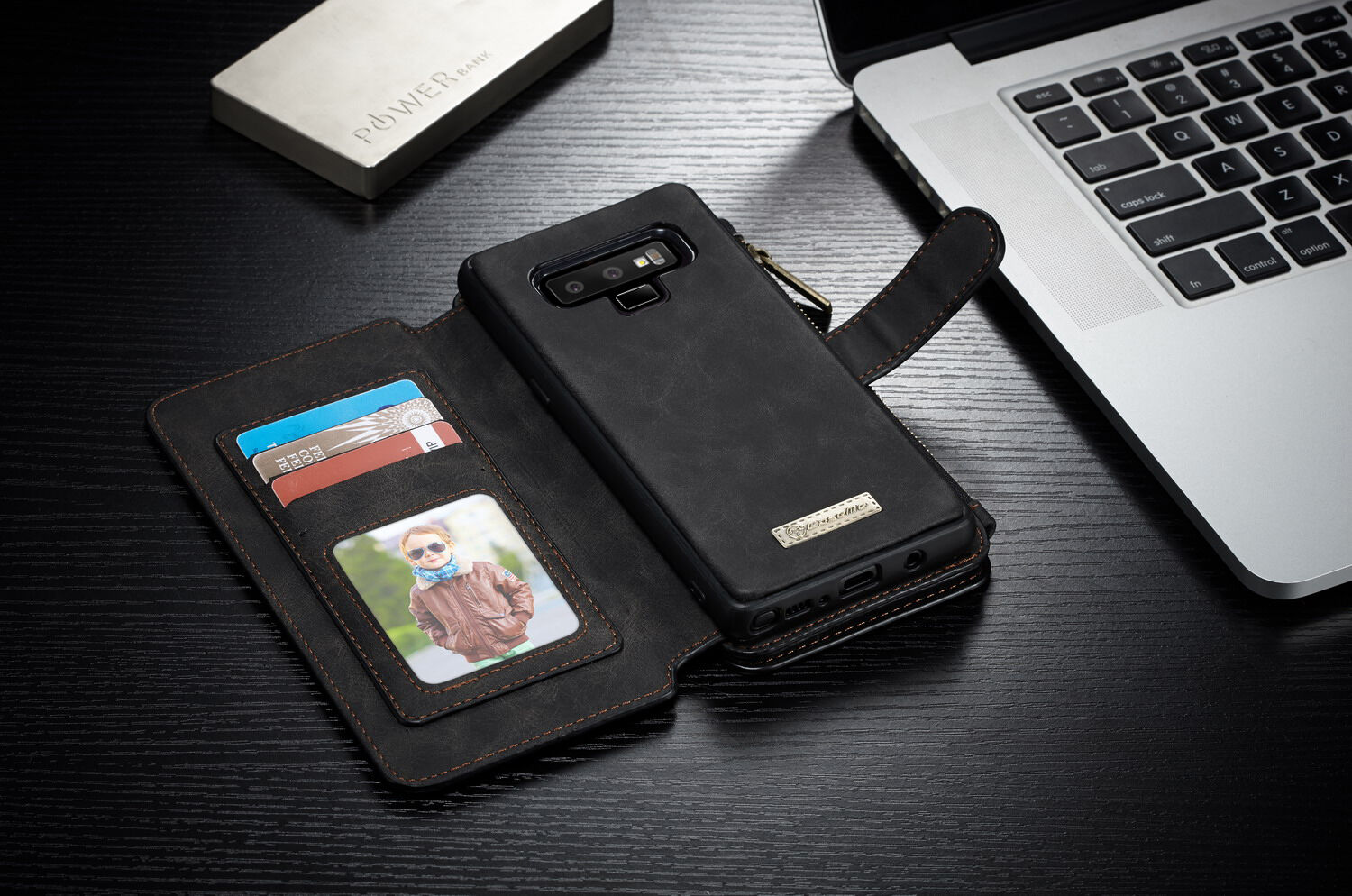 Caseme 2w1 pokrowiec portfelowy Samsung Galaxy Note 9 - brązowy