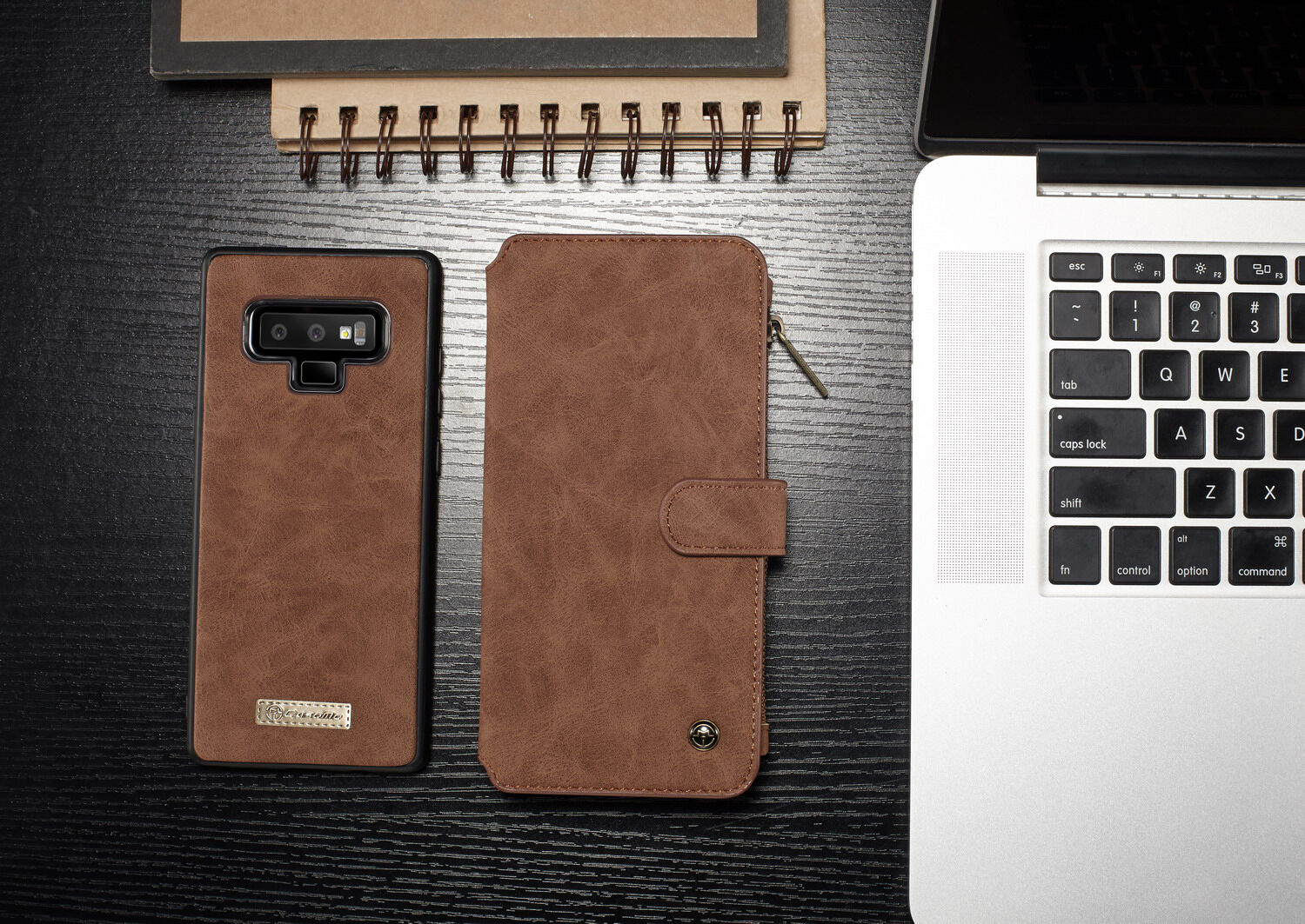 Caseme 2w1 pokrowiec portfelowy Samsung Galaxy Note 9 - czerwony