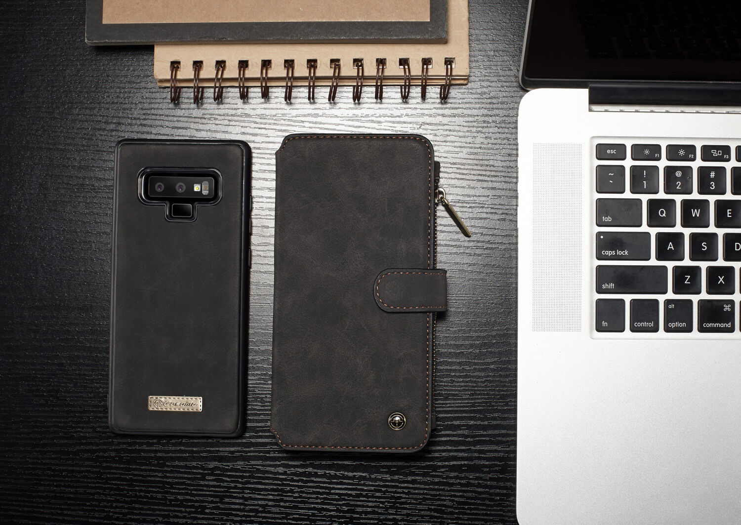 Caseme 2w1 pokrowiec portfelowy Samsung Galaxy Note 9 - czarny