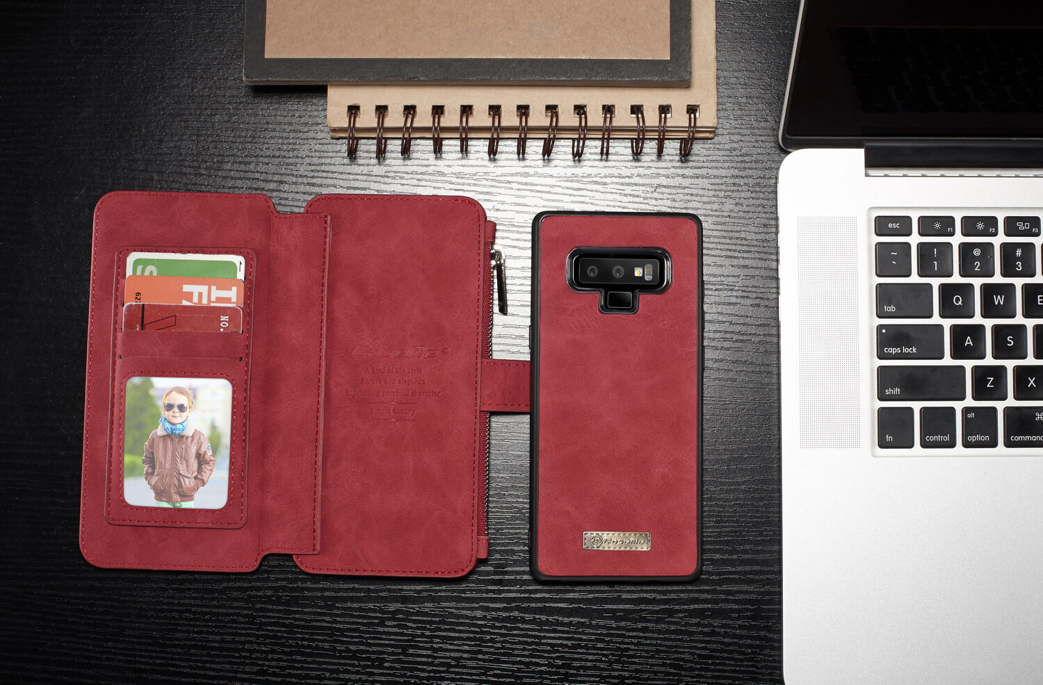 Caseme 2w1 pokrowiec portfelowy Samsung Galaxy Note 9 - czarny