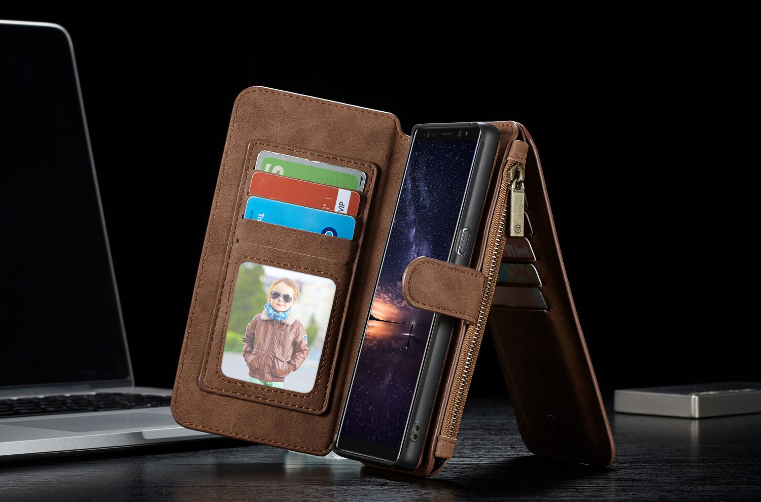 Caseme 2w1 pokrowiec portfelowy Samsung Galaxy Note 9 - czarny