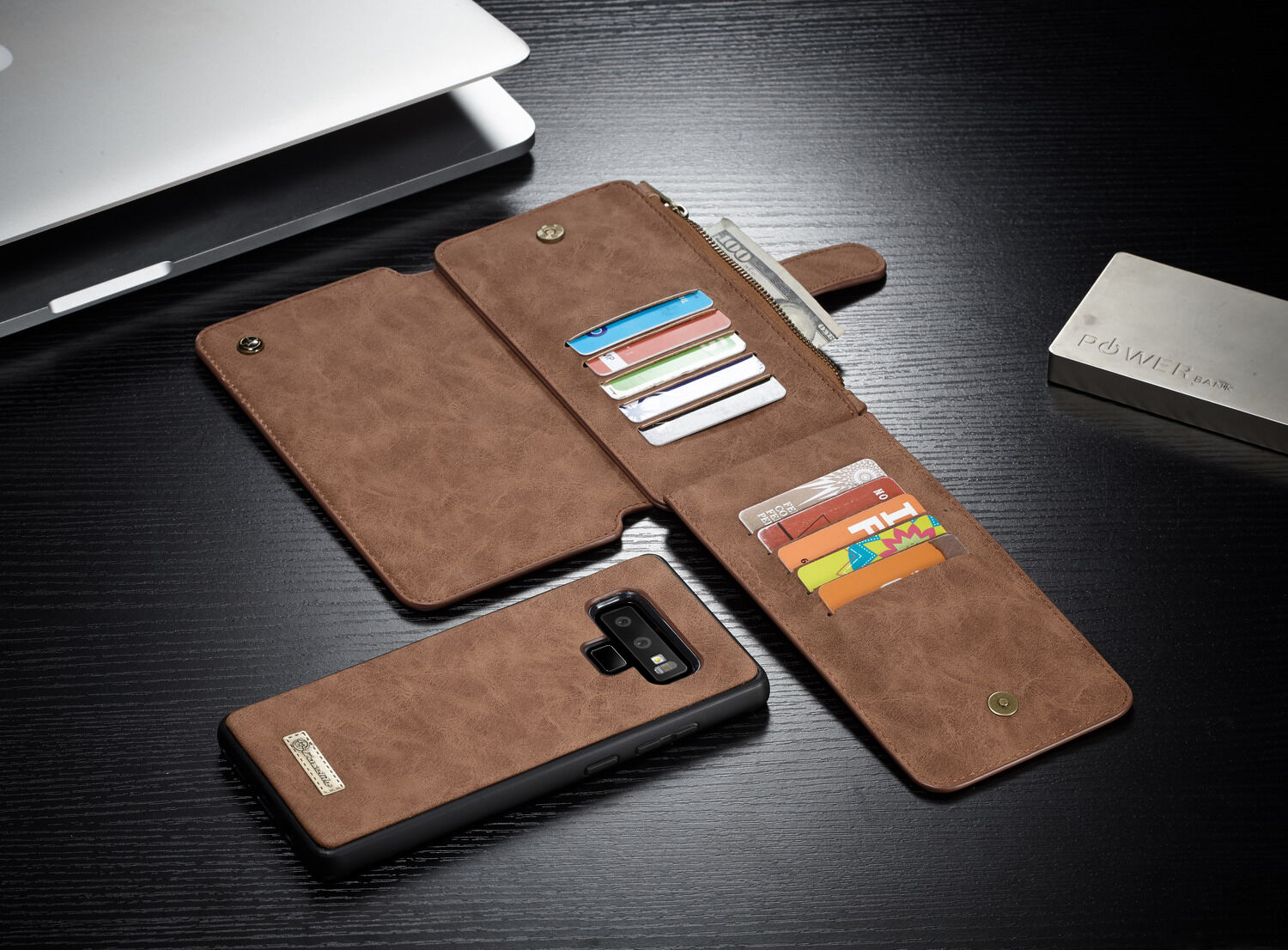 Caseme 2w1 pokrowiec portfelowy Samsung Galaxy Note 9 - czarny