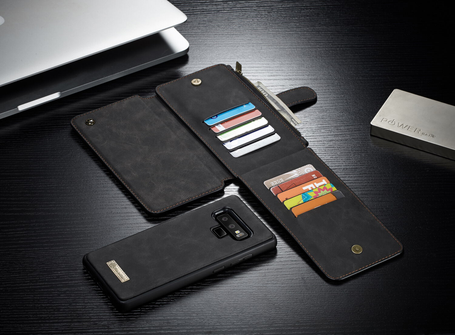 Caseme 2w1 pokrowiec portfelowy Samsung Galaxy Note 9 - czarny