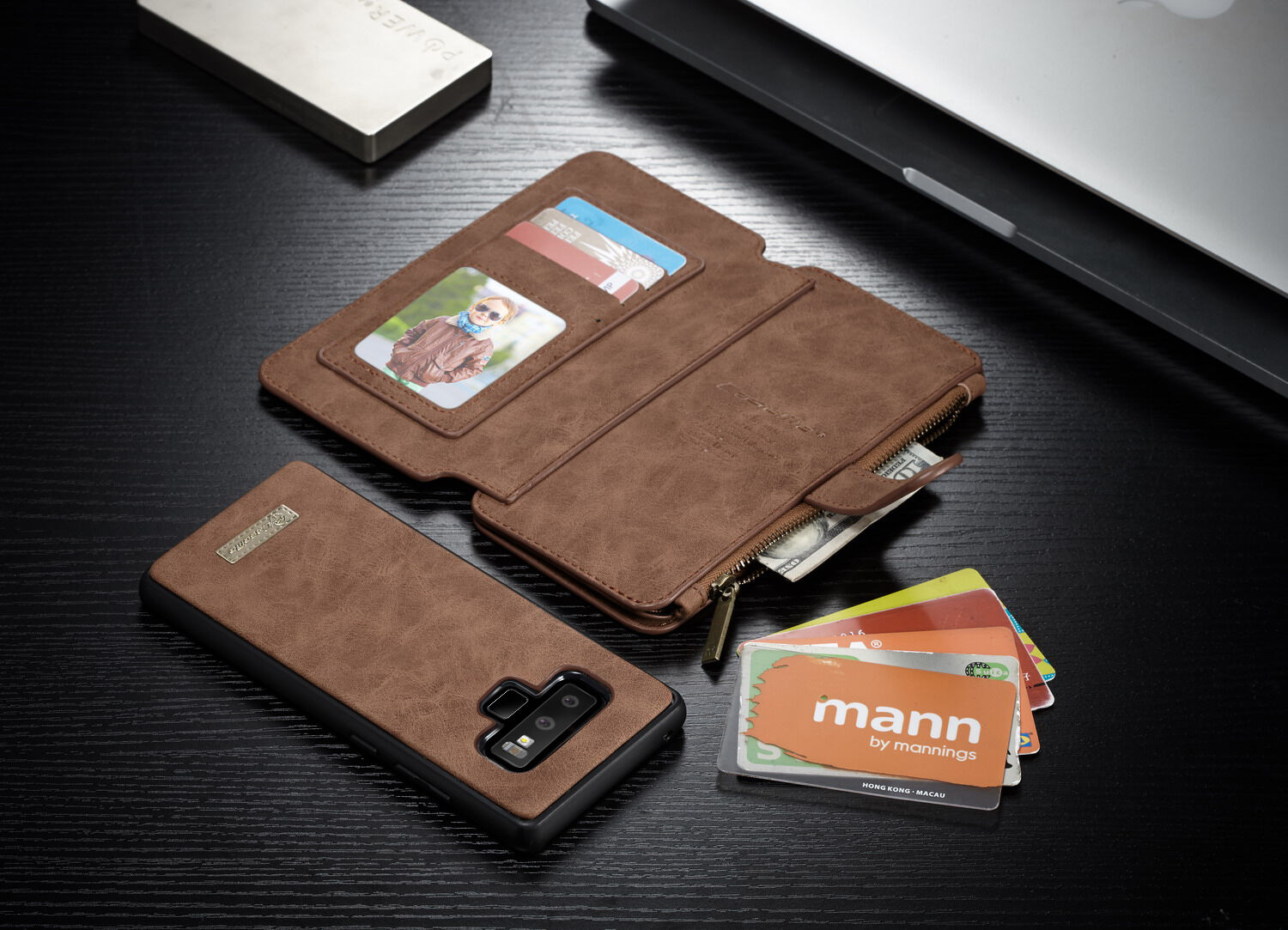 Caseme 2w1 pokrowiec portfelowy Samsung Galaxy Note 9 - czarny