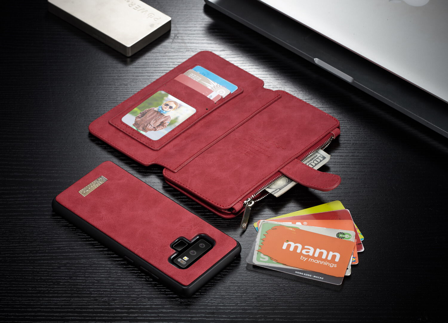 Caseme 2w1 pokrowiec portfelowy Samsung Galaxy Note 9 - czarny