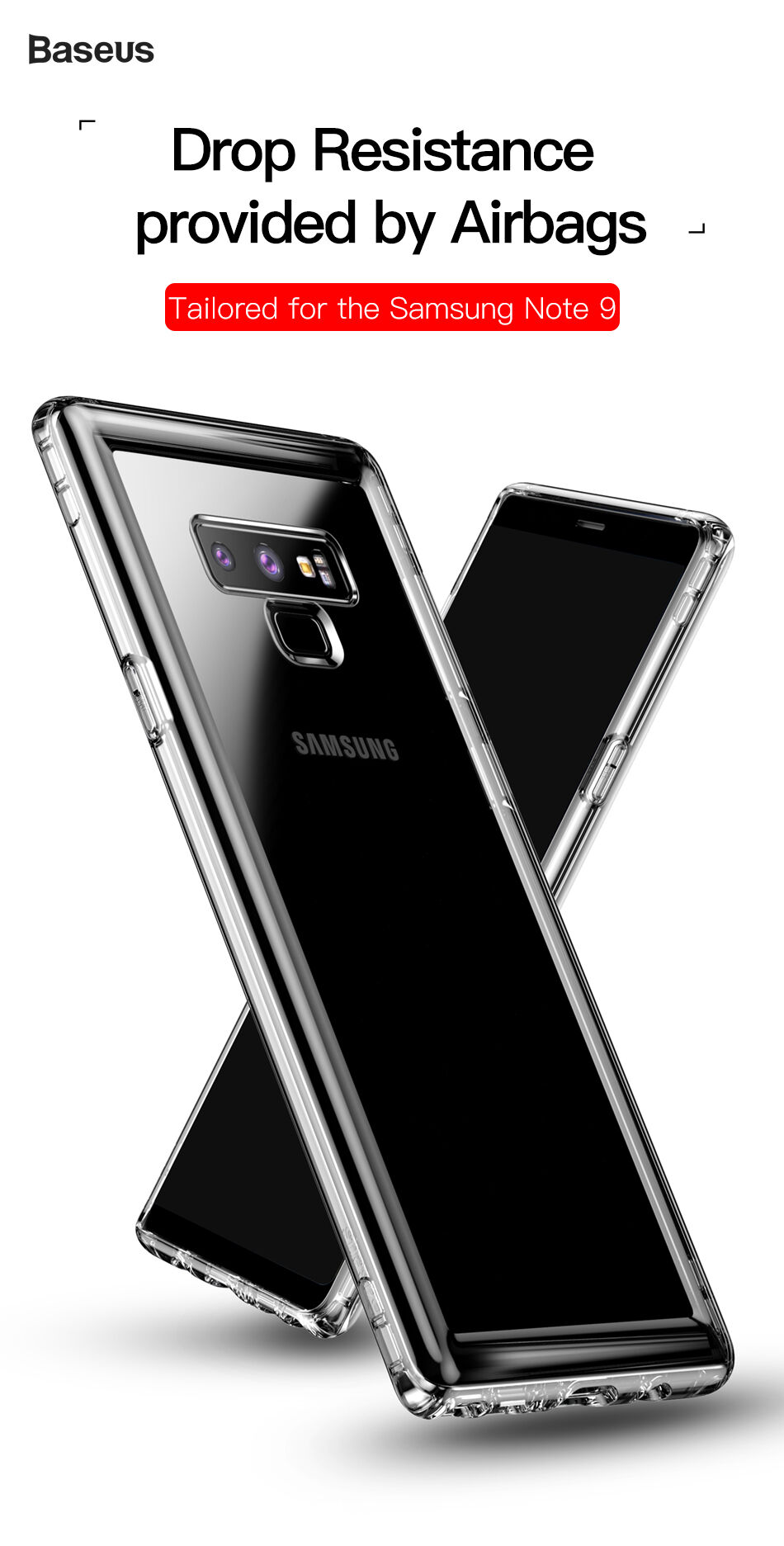 Baseus Safety etui plastikowe do Samsung Galaxy Note 9 - przezroczyste