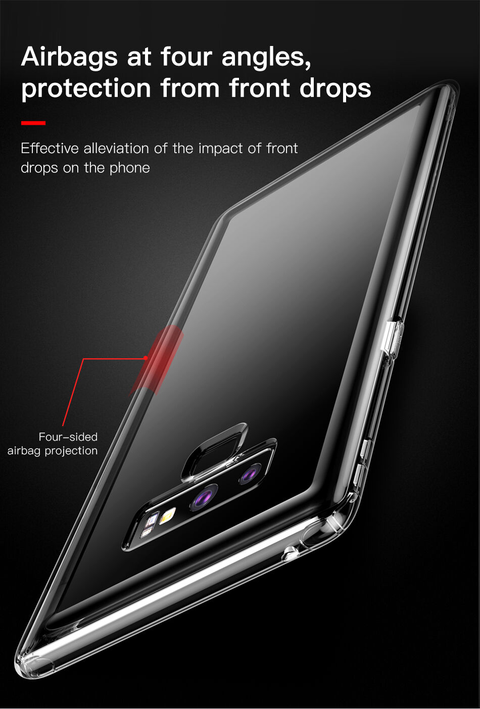 Baseus Safety etui plastikowe do Samsung Galaxy Note 9 - przezroczyste