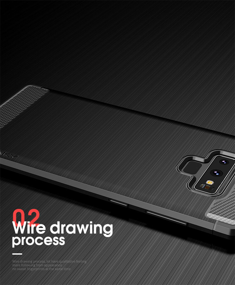 Ipaky etui plastikowe z teksturą szlifowaną do Samsung Galaxy Note 9 - czarne