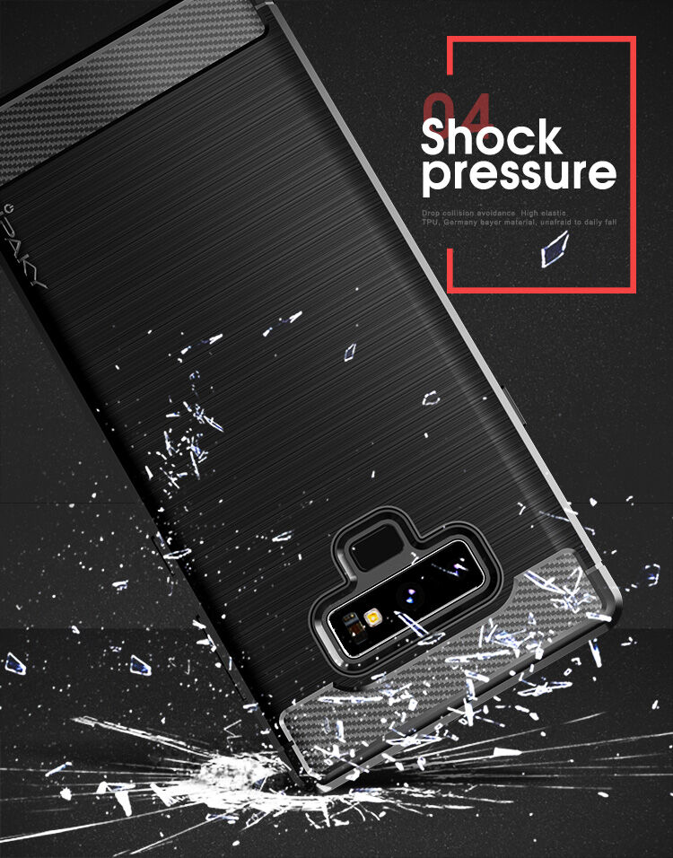 Ipaky etui plastikowe z teksturą szlifowaną do Samsung Galaxy Note 9 - czarne