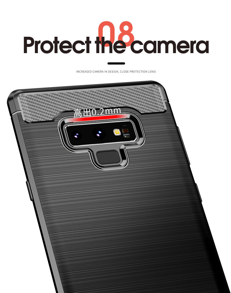 Ipaky etui plastikowe z teksturą szlifowaną do Samsung Galaxy Note 9 - czarne
