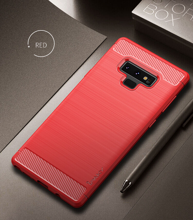 Ipaky etui plastikowe z teksturą szlifowaną do Samsung Galaxy Note 9 - czarne
